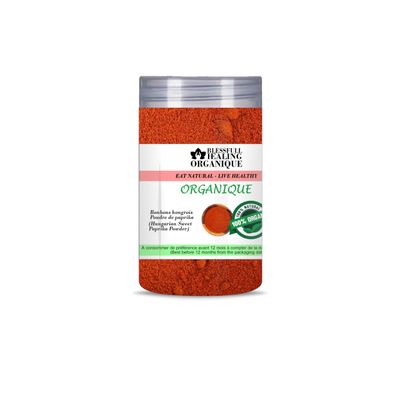 Blessfull Healing Organic Hungarian Sweet Paprika Powder (Sweetened Pepperoncinis) 100 Gram