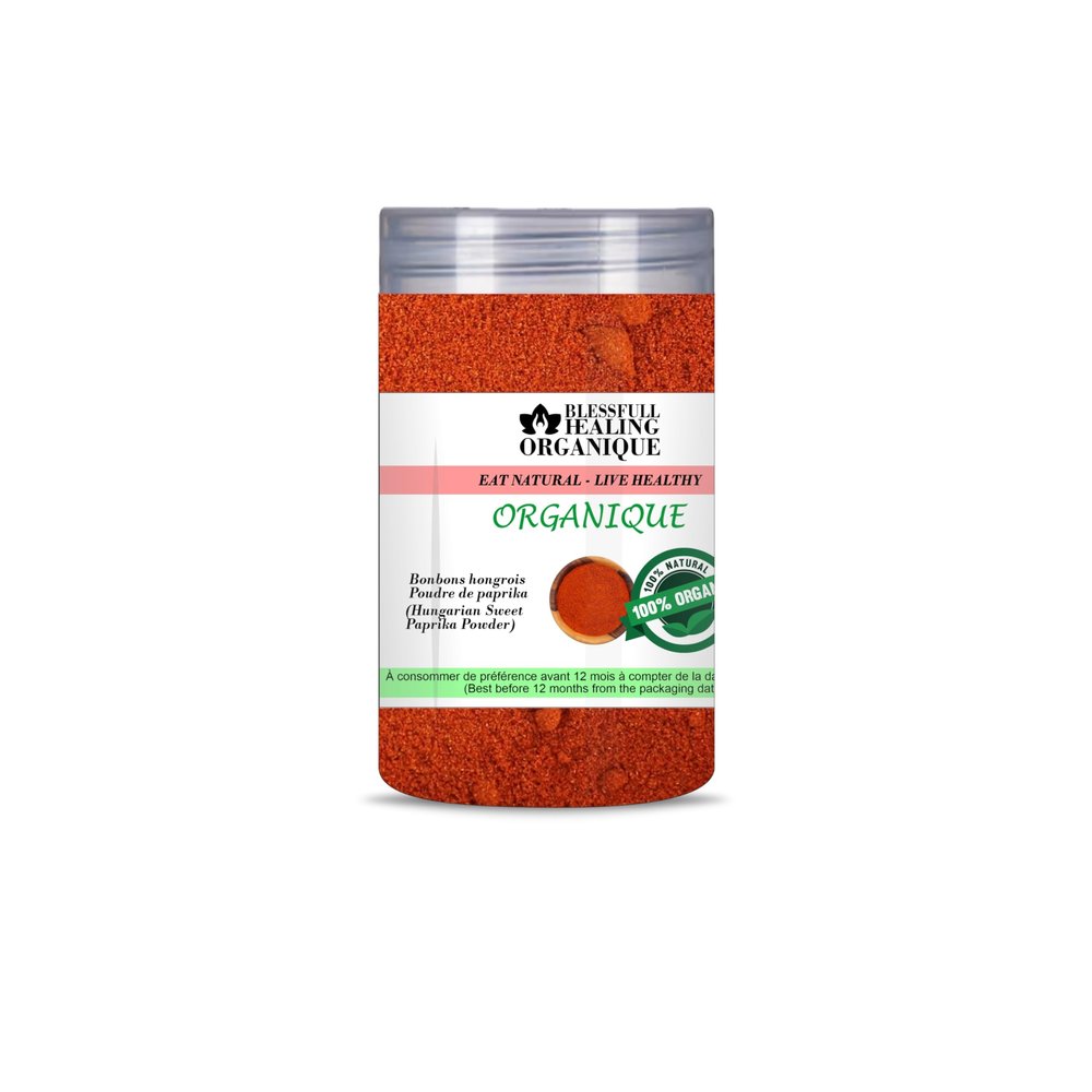 Blessfull Healing Organic Hungarian Sweet Paprika Powder (Sweetened Pepperoncinis) 100 Gram