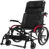 YUSIWOAL Lightweight Transport Mobile Wheelchair High-Raised Lightweight Transport Mobile Wheelchair,Portable Folding Transport Lightweight Transport Mobile Wheelchair,Light Aluminum Alloy Lightwei view 1