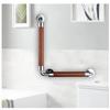 Toilet L Shaped Grab Bars Handicap Grab Bars for Wall Bathroom Safety Hand Rail for Bath Shower Non-Slip Assist Handrail,Can Bear 200kg (Color : Brown) view 3