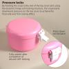 ARGOMAX Leak Proof Retainer Cleaner Case, Denture Cups for Soaking Dentures, Denture Travel Case (Pink+White). view 4