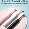 AOKID Electric Toothbrush Toothbrush 6 Modes 45000vpm with Smart Timers Portable Fast Rechargeable Power IPX7 Waterproofs Electric Toothbrush for Women Men wuth Travel White view 3