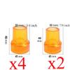 DraCra 6 Pack Cane Tips 19mm 3/4" + 7/8" 22mm Orange Rubber End Caps Heavy Duty with Metal Washer for Walking Canes Crutches Standard Senior Wooden Crutch Rod view 2