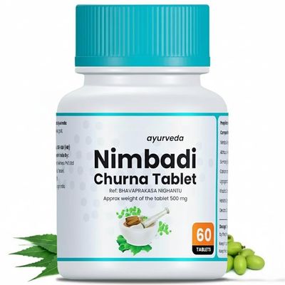 Ayurveda Nimbadi Churna Tablets for Clean Body and Healthy Skin, Free from Chemicals, parabens, Mineral Oils, or Petroleum (60 Tablets)