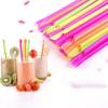 100 Pcs Disposable Spoon Straws Snow Cone Straws Slushie Straws With Spoon Plastic Drinking Straws For Milkshakes Shaved Ice view 4