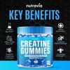 Creatine Gummies Infused with 5g Creatine Monohydrate for Men and Women, Strength, Endurance, Muscle Instantized Creatine, Micronized Clean HCL Balanced Creatina Monohidratada en Polvo (90 Gummies) view 2