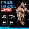Creatine Gummies Infused with 5g Creatine Monohydrate for Men and Women, Strength, Endurance, Muscle Instantized Creatine, Micronized Clean HCL Balanced Creatina Monohidratada en Polvo (90 Gummies) view 4