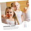 NOLITOY 4pcs Boy Girl Toothbrush Soft Bristle Toothbrushes for Gentle Oral Care Ergonomic Design for Comfortable to Hold Includes Tongue Cleaner for Newborns and Toddlers Red Blue view 4