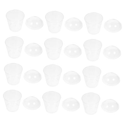 IMIKEYA 50sets Cake Ice Dessert Cups Lids Party Cups Containers Ice Drink Yogurt Mugs