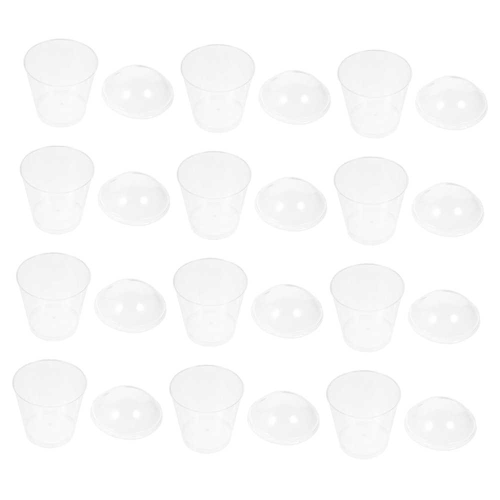 IMIKEYA 50sets Cake Ice Dessert Cups Lids Party Cups Containers Ice Drink Yogurt Mugs