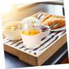 IMIKEYA 50sets Cake Ice Dessert Cups Lids Party Cups Containers Ice Drink Yogurt Mugs view 2