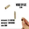 Wood Tips (Medium 9.5mm, 12 Pack) view 2