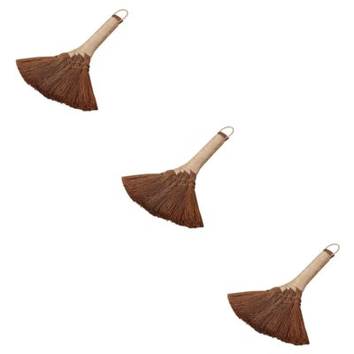NOLITOY 3pcs Hand Broom Handheld Cleaning Brush Straw Duster for Desk and Office