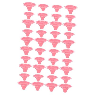 NOLITOY 40pcs Flower Shaped Ice Cream Cups Drip Tray Bowls for Desserts and Snacks for Parties and Gatherings