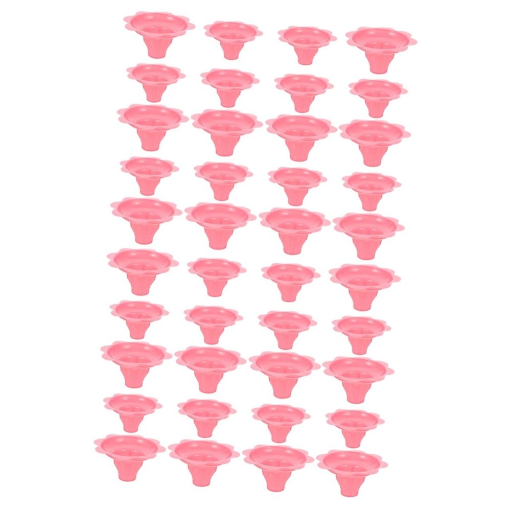 NOLITOY 40pcs Flower Shaped Ice Cream Cups Drip Tray Bowls for Desserts and Snacks for Parties and Gatherings
