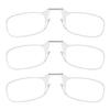 ThinOptics Readers Rectangular Reading Glasses, 3 Pack-Clear, 44mm + 1 view 1