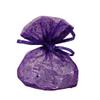 SE SIMPLE ELEMENTS 50 Pieces Metalic Glitter Sheer Organza Bags with Satin Drawstrings 5.5 Inches x 6.5 Inches (Purple) view 4