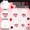 FoldTier 50 Pcs Casino Night Cups, 12 oz Disposable Plastic Cups with Straws and Lids for Home Casino Night Themed Holiday Party Supplies Favors view 4