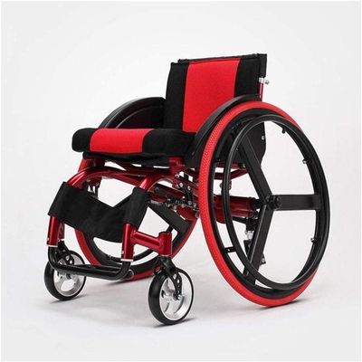 Lightweight Wheelchair Manual Self Propelled Wheelchair Ultra Lightweight Aluminium Alloy Wheelchair Shock-Absorbing Trolley Disabled Elderly Driving Medical Treatment Mobility Aids