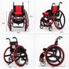 Lightweight Wheelchair Manual Self Propelled Wheelchair Ultra Lightweight Aluminium Alloy Wheelchair Shock-Absorbing Trolley Disabled Elderly Driving Medical Treatment Mobility Aids view 3