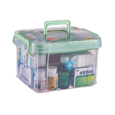 KALWEL,Medicine Organizer,Medication Organizer,Pill Case,Medicine Bag,Medication Organizer Storage,Plastic Portable Medical Kit Dustproof Home Medical Supplies First Aid Medicine Cabinet, green