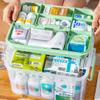 KALWEL,Medicine Organizer,Medication Organizer,Pill Case,Medicine Bag,Medication Organizer Storage,Plastic Portable Medical Kit Dustproof Home Medical Supplies First Aid Medicine Cabinet, green view 3