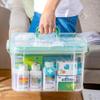 KALWEL,Medicine Organizer,Medication Organizer,Pill Case,Medicine Bag,Medication Organizer Storage,Plastic Portable Medical Kit Dustproof Home Medical Supplies First Aid Medicine Cabinet, green view 4