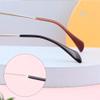 2 Pairs Sunglasses End Tips Eyeglass Ear Sock Pieces Tube Eyewear Anti-Slip Plastic Comfort Replacement Tips Metal Eyeglass Legs (Brown) view 2
