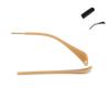 2 Pairs Eyeglass End Tips Ear Sock Pieces Tube Eyewear Anti-Slip Plastic Cement Comfort Replacement Metal Glasses Legs (Golden) view 1