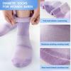 Bulinlulu Diabetic Socks for Women Men,6 Pairs Non Binding Diabetic Ankle Wide Socks with Seamless Toe 6-9 9-11 13-15(Large,Light Bright-6 Pairs) view 4