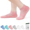 Bulinlulu Diabetic Socks for Women Men-6 Pairs Bamboo Viscose Non Binding Diabetic Ankle Low Cut Sock Size 6-9 9-11Light Bright-Medium view 1
