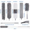 9PCS Dusters for Cleaning,Extendable Microfiber Duster with Extension Pole Up to 100'',Bendable Washable and Reusable Dusters Kit for Ceiling Fans, High Ceilings,Blinds,Furniture and Cars view 2