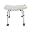BRAGUE Shower Chair, Adjustable Bathroom Stool Chair, Non-Slip Bench Bathtub Stool Seat, Durable Aluminum Legs, Suitable for Elderly and Disabled People, 51*26*41cm, White view 2