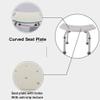 BRAGUE Shower Chair, Adjustable Bathroom Stool Chair, Non-Slip Bench Bathtub Stool Seat, Durable Aluminum Legs, Suitable for Elderly and Disabled People, 51*26*41cm, White view 3