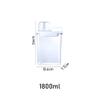 1800ML Laundry Powder Container, Airtight Laundry Detergent Powder Storage Box with Measuring Cup and Handle Transparent Plastic Laundry Detergent Dispenser for Washing Powder,Soda Powder,Grain view 4