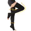 Plus Size 5XL Thigh High Compression Stockings Open Toe, Compression Socks for Women Men, 20-30 mmHg Graduated Compression Support Hose, Best for Varicose Veins, Edema, Flight, DVT, Swelling, Black view 1
