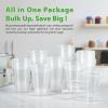 Lilymicky 1000 PACK 9 oz Clear Plastic Cups, 9 Ounce Disposable Drinking Cups for Birthday Parties, Picnics, Ceremonies, and any Events view 2