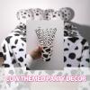 EaciTown Cow Print Paper Straws Cow Straws Cow Party Favors Farm Birthday Party Supplies view 4