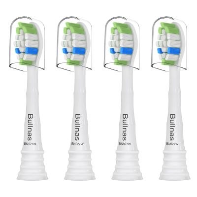 Bullnas Replacement Toothbrush Heads Compatible with Philips Sonicare ProtectiveClean 4100 5100 5300 6100 Electric Toothbrushes, W Replacement Head for Sonicare, White, 4 Count