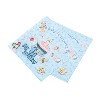 FRCOLOR 20 Pack Printed Paper Napkins Boys and Girls Birthday Party Napkins Dinner Napkins Birthday Decor Thick Easy Cleanup
