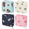 4Pcs Sanitary Napkin Storage Bag, Mini Menstrual Period Bag Period Pouch Waterproof,Tampon Organizer Pouch Tampon Pad Holder for Purse, First Period view 1