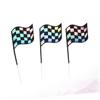 ABOOFAN 18pcs Racing Flag Cake Toppers for Chic Dessert Picks for Birthday and Party Decorations Fun Cake Adornment for Home Celebrations view 2