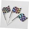 ABOOFAN 18pcs Racing Flag Cake Toppers for Chic Dessert Picks for Birthday and Party Decorations Fun Cake Adornment for Home Celebrations view 3