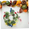 Cabilock 2pcs Artificial Eucalyptus Leaf Candle Rings Daisy Flowers for Wedding Centerpieces and Table Decor for Spring Celebrations and Everyday Use view 2