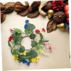 Cabilock 2pcs Artificial Eucalyptus Leaf Candle Rings Daisy Flowers for Wedding Centerpieces and Table Decor for Spring Celebrations and Everyday Use view 3