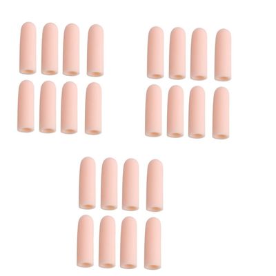 INOOMP 24pcs Silicone Gel Finger Protectors Toe Caps for Corns Blisters Toe Sleeves for Men Women Washable