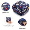 Period Bag,Sanitary Napkin Storage Bag,Colorful Floral Plant Swan,Tampon Holder for Purse view 3