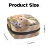 Sanitary Napkin Storage Bag,Period Bag,Pad Bag,Bunny Rabbit Flowers Daisy,Period Pouch view 2