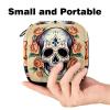Period Bag,Sanitary Napkin Storage Bag,Floral Skulls and Flowers,Tampon Holder for Purse view 2