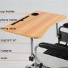 FDDBZXVDD Wheelchair Tray, Removable Wooden Wheelchair Table Universal Wheelchair Tray Table with Mobile Phone Stand and Water Cup Slot for... (Color : C), XX999 view 3
